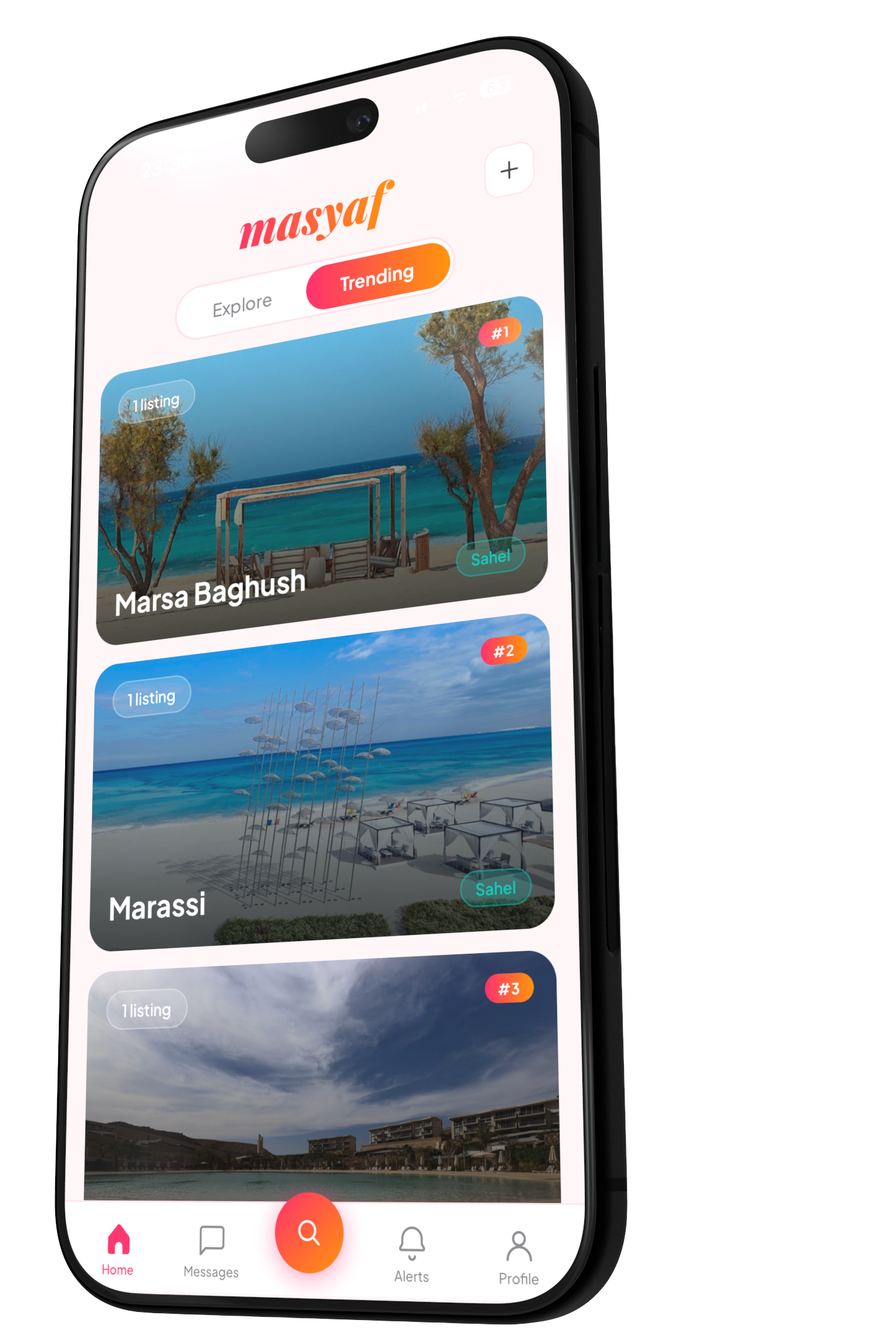 Masyaf — Trending tab live in the app